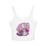 Anime Smooch Crop Tank Top — Cute Kawaii Frieren Design - Image 2