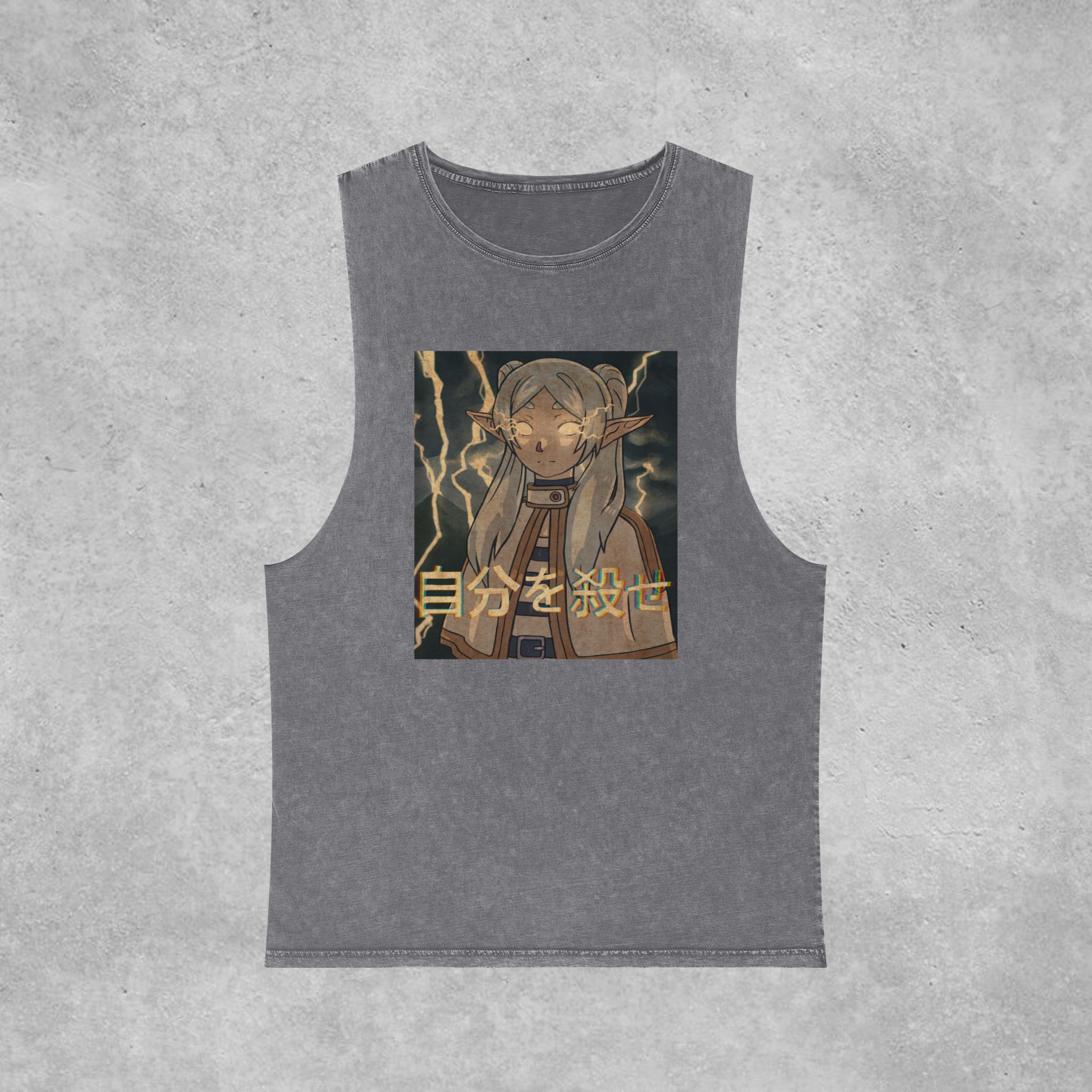 12958394398415081809_2048_custom.jpeg Frieren God Tier Meme Tank Top - Image 1